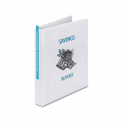 AVE05304 Nonstick Heavy-Duty EZ-Turn Ring View Binder, 1" Capacity, White By AVERY-DENNISON