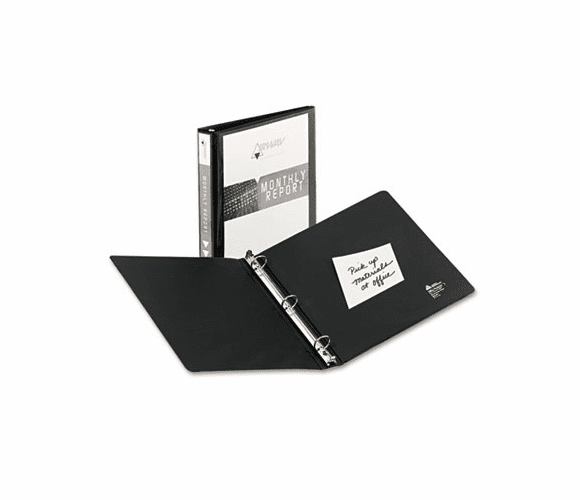 AVE05710 Economy Vinyl Round Ring View Binder, 1" Capacity, Black By AVERY-DENNISON