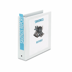 AVE05731 Economy Vinyl Round Ring View Binder, 2" Capacity, White By AVERY-DENNISON