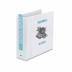 AVE05741 Economy Vinyl Round Ring View Binder, 3" Capacity, White By AVERY-DENNISON