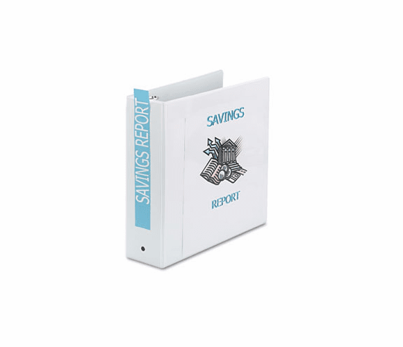 AVE05741 Economy Vinyl Round Ring View Binder, 3" Capacity, White By AVERY-DENNISON