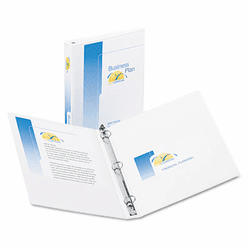 AVE05760 Economy Vinyl Round Ring View Binder, 1" Capacity, White By AVERY-DENNISON