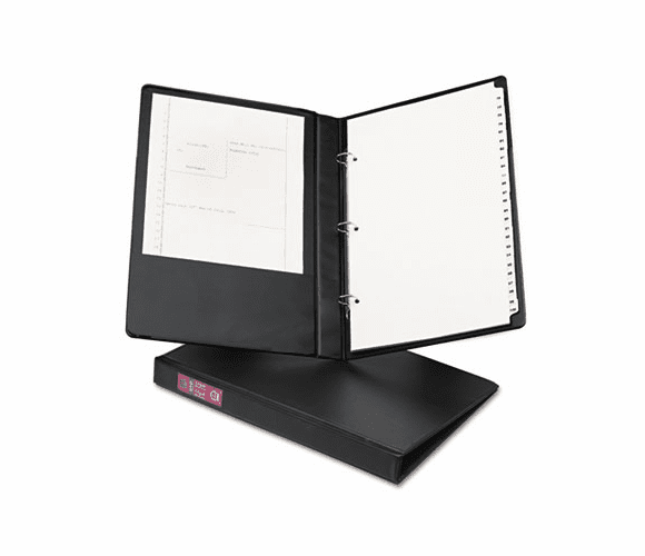 AVE06400 Durable EZ Turn Ring Legal Binder, 14 x 8-1/2, 1" Capacity, Black By AVERY-DENNISON