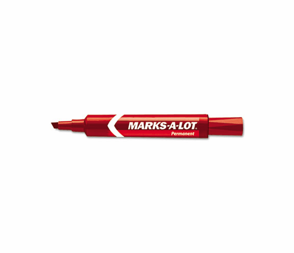 AVE07887 Permanent Marker, Regular Chisel Tip, Red, Dozen By AVERY-DENNISON