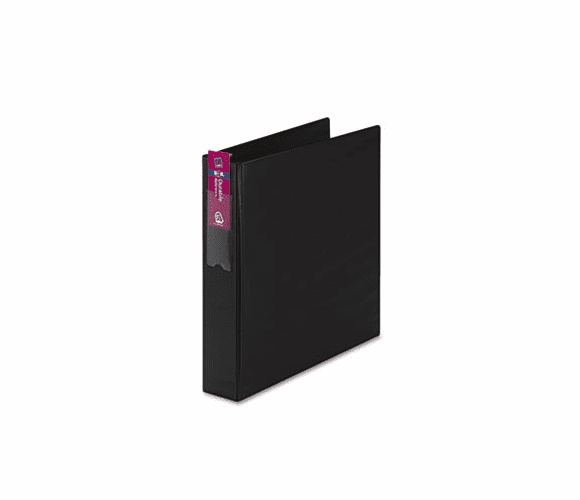 AVE08402 Durable Slant Ring Reference Binder With Label Holder, 1-1/2" Capacity, Black By AVERY-DENNISON