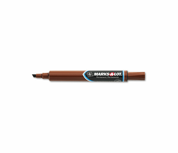 AVE08881 Permanent Marker, Large Chisel Tip, Brown, Dozen By AVERY-DENNISON