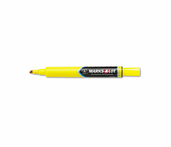 AVE08882 Permanent Marker, Large Chisel Tip, Yellow, Dozen By AVERY-DENNISON