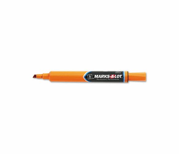 AVE08883 Permanent Marker, Large Chisel Tip, Orange, Dozen By AVERY-DENNISON