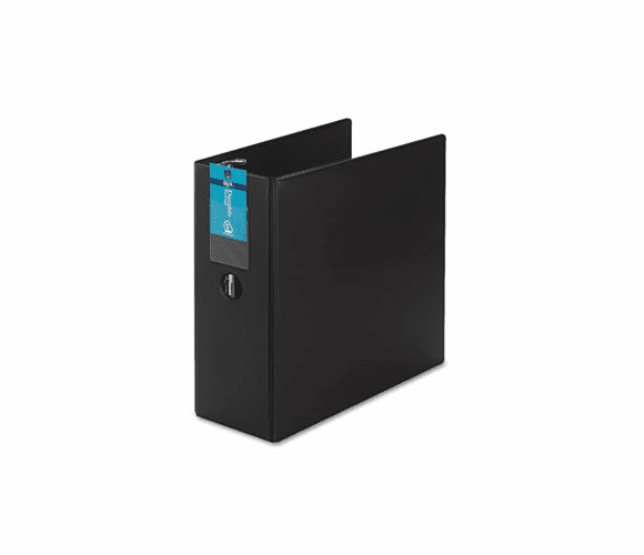 AVE08901 Durable Slant Ring Locking Reference Binder With Label Holder, 5" Cap, Black By AVERY-DENNISON