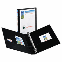 AVE09300 Durable Slant Easy Insert Ring View Binder, 1" Capacity, Black By AVERY-DENNISON