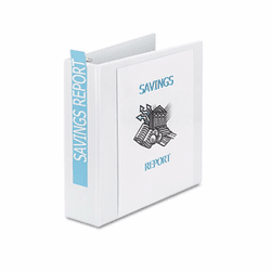 AVE09501 Durable Slant Easy Insert Ring View Binder, 2" Capacity, White By AVERY-DENNISON