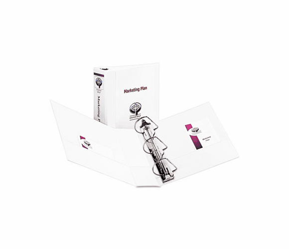 AVE09801 Durable Slant Easy Insert Ring View Binder, 4" Capacity, White By AVERY-DENNISON