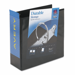 AVE09900 Durable Slant Easy Insert Ring View Binder, 5" Capacity, Black By AVERY-DENNISON
