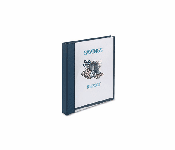 AVE10851 See-Thru Presentation Binder, Round Ring, 1" Capacity, Blue By AVERY-DENNISON