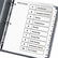 AVE11134 Ready Index Classic Tab Titles, 10-Tab, 1-10, Letter, Black/White, 10/Set By AVERY-DENNISON