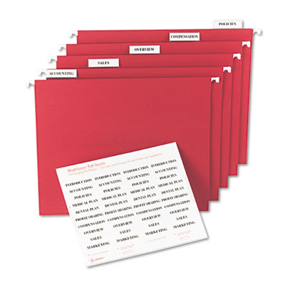 AVE11136 Printable Inserts for Hanging File Folders, 1/