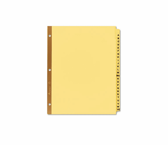 AVE11306 Gold Reinforced Laminated Tab Dividers, 25-Tab, A-Z, Letter, Buff, 25/Set By AVERY-DENNISON