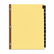 AVE11351 Gold Reinforced Leather Tab Dividers, 12-Tab, Jan-Dec, Letter, Black, 12/Set By AVERY-DENNISON