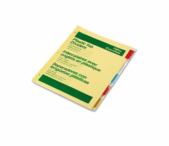 AVE11465 Office Essentials Insertable Tab Index Divider Set, Letter, Assorted, 5/Set By AVERY-DENNISON