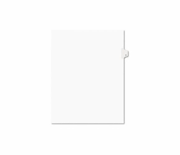 AVE11916 Avery-Style Legal Side Tab Divider, Title: 6, Letter, White, 25/Pack By AVERY-DENNISON