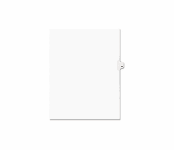 AVE11920 Avery-Style Legal Side Tab Divider, Title: 10, Letter, White, 25/Pack By AVERY-DENNISON