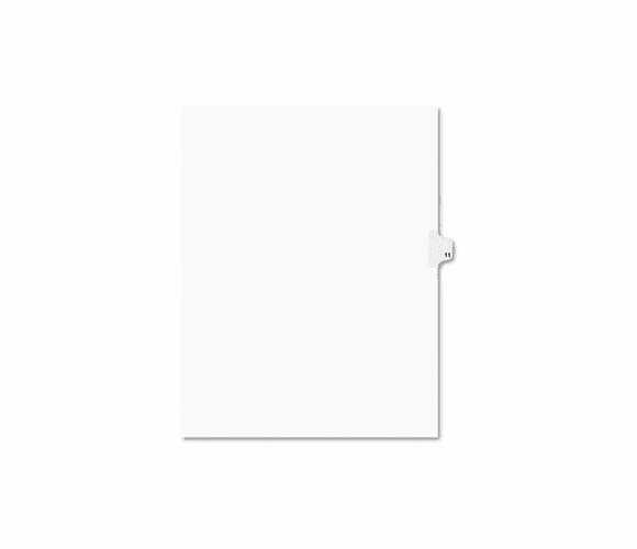 AVE11921 Avery-Style Legal Side Tab Divider, Title: 11, Letter, White, 25/Pack By AVERY-DENNISON