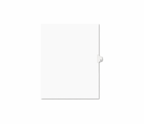 AVE11922 Avery-Style Legal Side Tab Divider, Title: 12, Letter, White, 25/Pack By AVERY-DENNISON