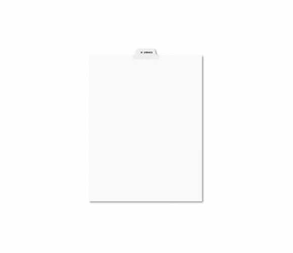 AVE11947 Preprinted Legal Bottom Tab Dividers, Exhibit H, Letter, 25/Pack By AVERY-DENNISON