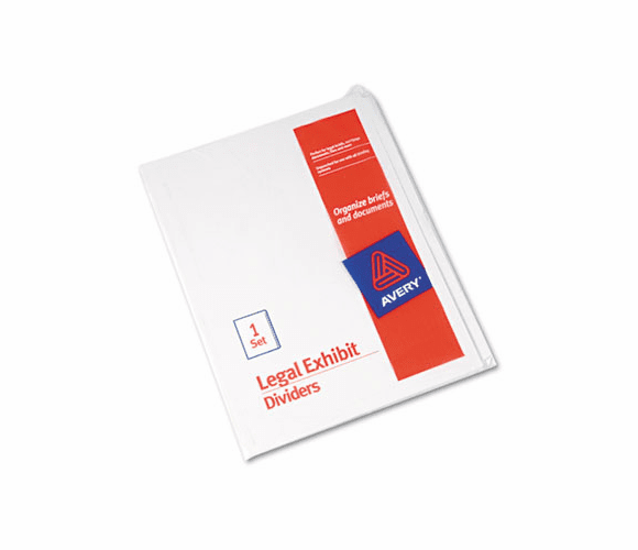 AVE11959 Blank Tab Legal Index Divider Set, 25-Tab, Letter, White, Set of 25 By AVERY-DENNISON