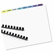AVE11999 Index Maker Clear Label Contemporary Color Dividers, 8-Tab, 25 Sets/Pack By AVERY-DENNISON