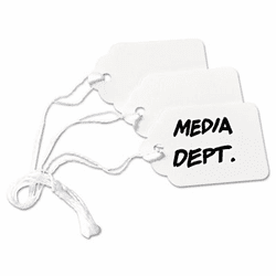 AVE12202 White Marking Tags, Paper, 2 5/32 x 1 7/16, White, 1,000/Box By AVERY-DENNISON