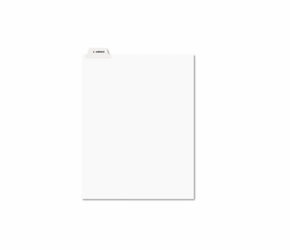 AVE12393 Preprinted Legal Bottom Tab Dividers, Exhibit T, Letter, 25/Pack By AVERY-DENNISON