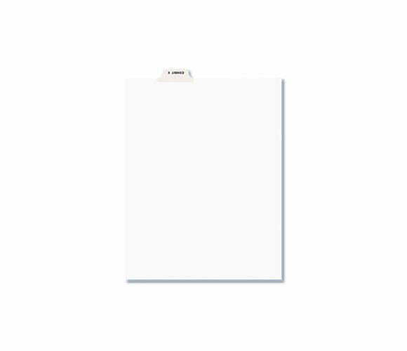 AVE12397 Preprinted Legal Bottom Tab Dividers, Exhibit X, Letter, 25/Pack By AVERY-DENNISON
