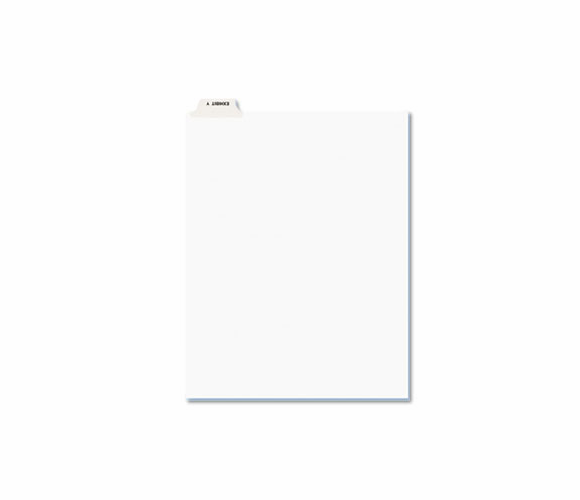 AVE12398 Preprinted Legal Bottom Tab Dividers, Exhibit Y, Letter, 25/Pack By AVERY-DENNISON