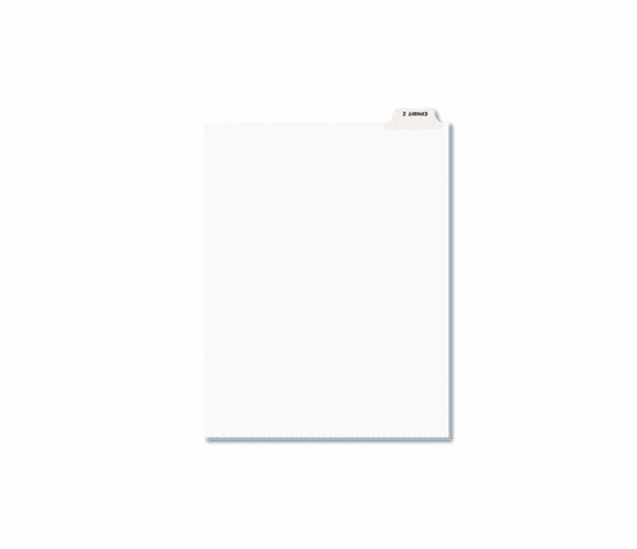 AVE12399 Preprinted Legal Bottom Tab Dividers, Exhibit Z, Letter, 25/Pack By AVERY-DENNISON