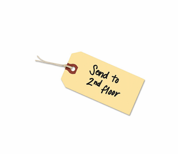 AVE12501 Shipping Tags, Paper/Twine, 2 3/4 x 1 3/8, Manila, 1,000/Pack By AVERY-DENNISON