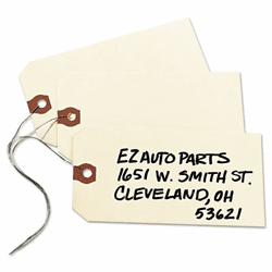 AVE12606 Shipping Tags, Paper/Double Wire, 5 1/4 x 2 5/8, Manila,1,000/Pack By AVERY-DENNISON
