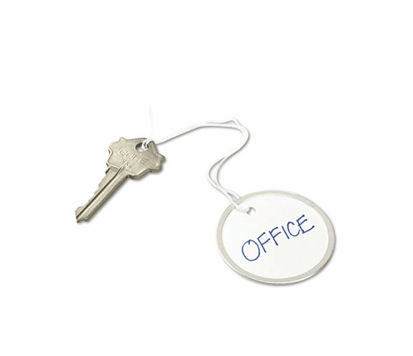 AVE14315 Metal Rim Marking Tags, Metal/Paper, 1-7/8 Diameter, White, 500/Box By AVERY-DENNISON