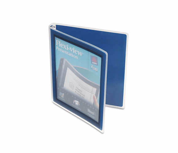 AVE15766 Flexi-View Round-Ring Presentation View Binder, 1/2" Capacity, Navy Blue By AVERY-DENNISON