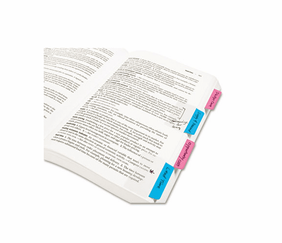 AVE16293 NoteTabs-Notes, Two Inch Tabs and Flags, Neon Blue/Neon Magenta/Clear, 40/Pack By AVERY-DENNISON