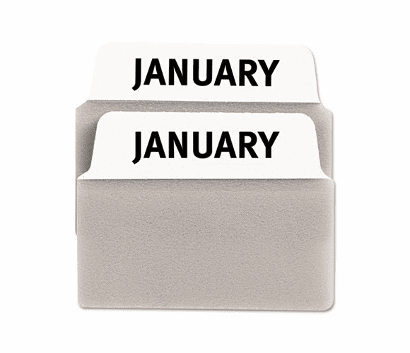 AVE16304 NoteTabs-Notes, Tabs and Flags in One, White, Jan.-Dec./Taupe, Two Inch, 24/Pack By AVERY-DENNISON