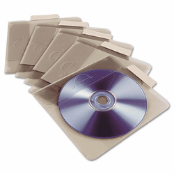 AVE16360 PocketTab Repositionable Storage Pockets, 5 x 5 1/2, Taupe, 5/Pack By AVERY-DENNISON