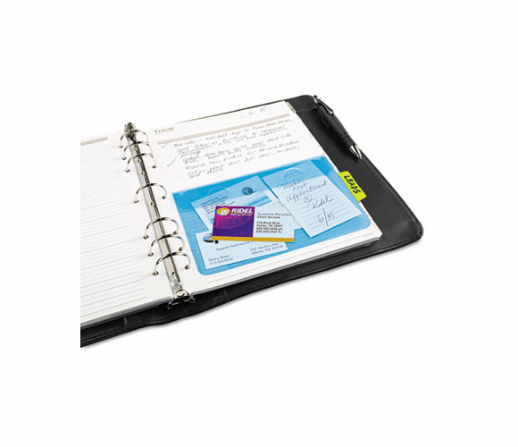 AVE16366 PocketTab Repositionable Storage Pockets, 5 x 7 1/2, Lime, 5/Pack By AVERY-DENNISON