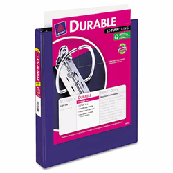 AVE17014 Durable Vinyl EZ-Turn Ring View Binder, 11 x 8-1/2, 1" Capacity, Blue By AVERY-DENNISON