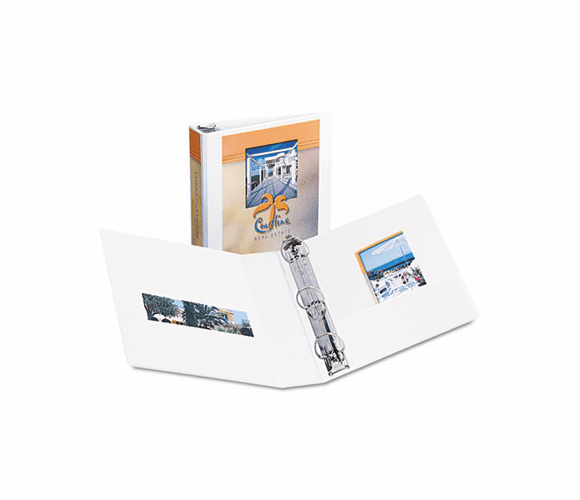 AVE17032 Durable Vinyl EZ-Turn Ring View Binder, 11 x 8-1/2, 2" Capacity, White By AVERY-DENNISON