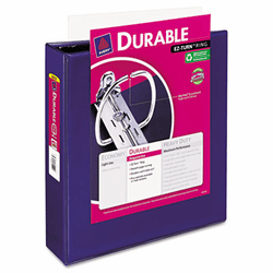 AVE17034 Durable Vinyl EZ-Turn Ring View Binder, 11 x 8-1/2, 2" Capacity, Blue By AVERY-DENNISON