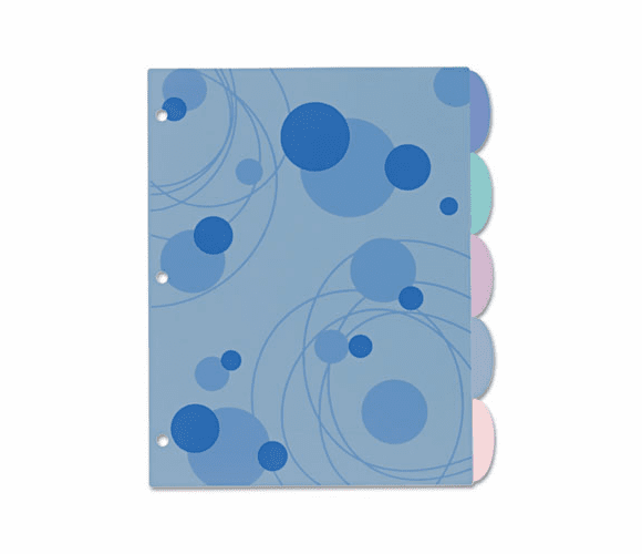 AVE17172 Studio Collection Write-On Dividers, 11x8-1/2, 5-Tab, Bubbles By AVERY-DENNISON