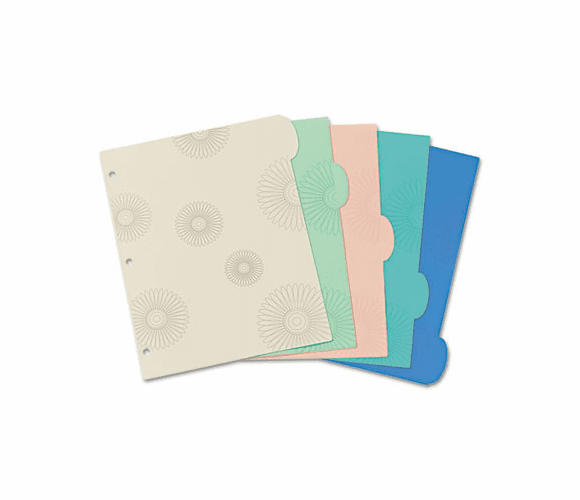AVE17174 Studio Collection Write-On Dividers, 11x8-1/2, 5-Tab, Flowers By AVERY-DENNISON