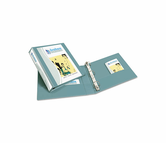 AVE17475 Durable Vinyl EZ-Turn Ring View Binder, 11 x 8-1/2, 1-1/2" Capacity, Moss By AVERY-DENNISON