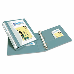 AVE17475 Durable Vinyl EZ-Turn Ring View Binder, 11 x 8-1/2, 1-1/2" Capacity, Moss By AVERY-DENNISON